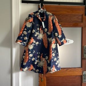 Tuckernuck peacock jacquard dress